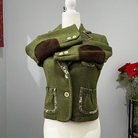 NEW Banana Republic Wool Tweed Classic Academia Patch Library City Blazer Jacket - Picture 3 of 16